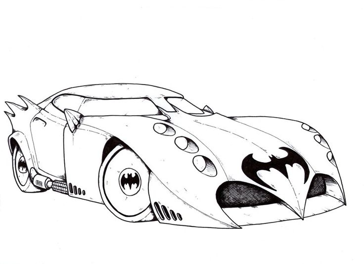 a drawing of the batmobile from batman