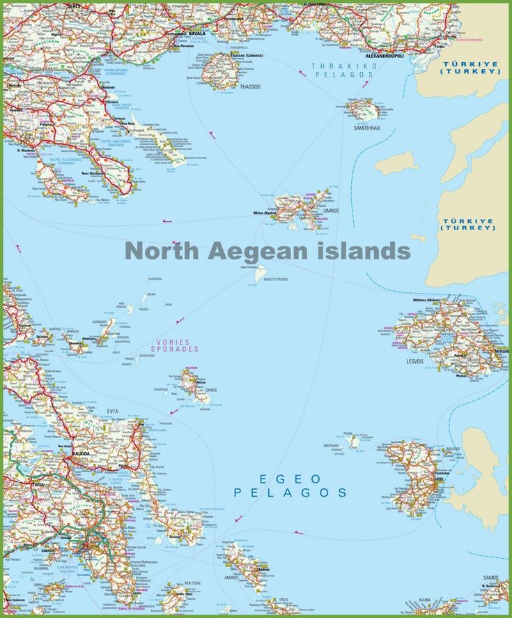 a map of the north aegean islands