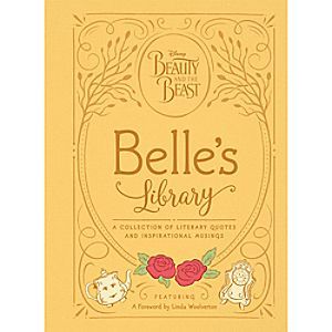 the beauty and the beast book cover for belle's library, with roses on it