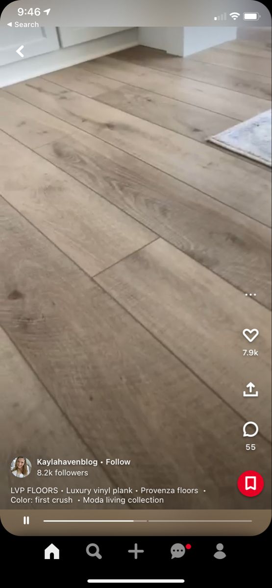 an image of a wooden floor with the app on it's screen showing wood floors