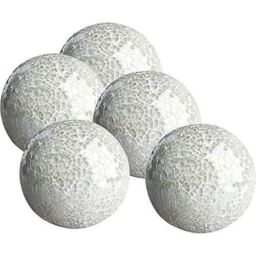 four white balls sitting on top of each other