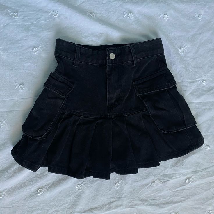 New With Tags. Two Side Pockets. Color: Black Wash But It Is More Dark, Not That Faded. Size: Xs Pet Friendly, Smoke Free Home. Will Accept Reasonable Offers. All Items Must Go!! So Please Like, Share, Or Buy! Thank You. Lululemon Skirt, Plaid Pencil Skirt, Lehenga Skirt, Golf Skirts, Floral Midi Skirt, Cargo Skirt, Faux Leather Skirt, Stripe Skirt, Pleated Mini Skirt