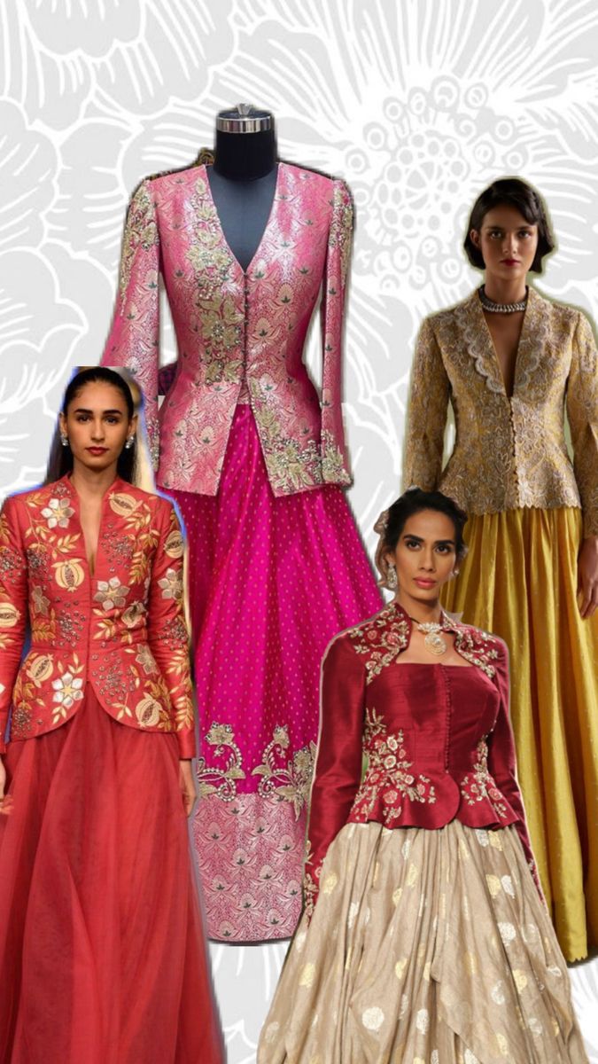 Lengha Blouse Designs, Long Blouse Designs, Cotton Blouse Design, Wedding Lehenga Designs, Fashion Design Patterns, Salwar Kamiz, Traditional Indian Outfits, Indian Gowns, Designer Party Wear Dresses