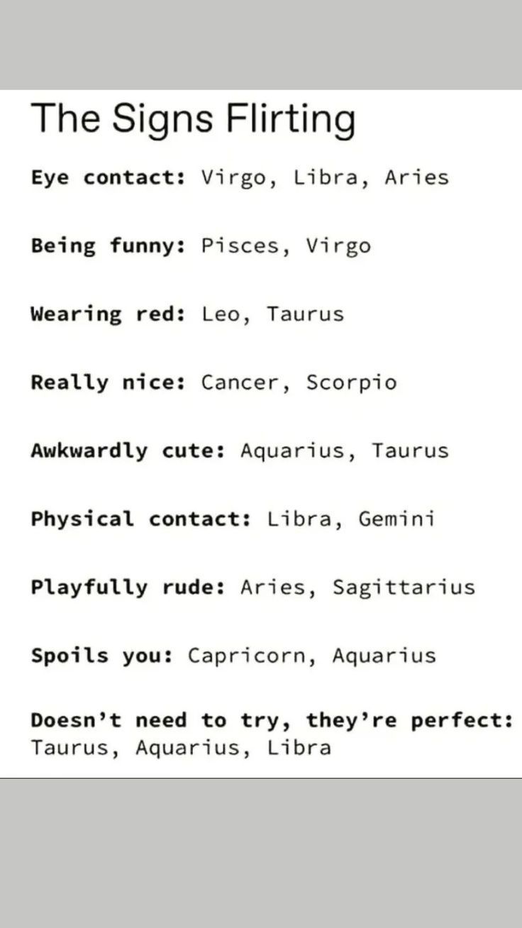 an image of a sign that says the signs flirting