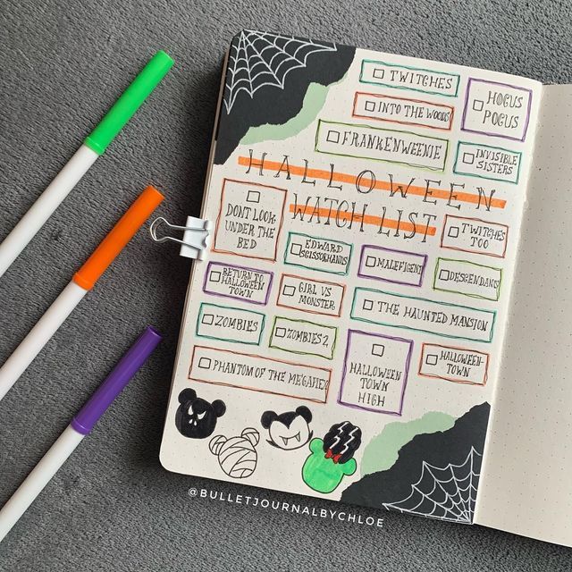 Halloween Bujo Weekly Spreads, Spooky Bujo Spreads, Journal Halloween Ideas, Halloween Bulletin Journal Ideas, Halloween Themed Bullet Journal, October Spread Bullet Journal, Halloween Bujo Spreads, October Bulletin Journal Ideas, Halloween Bujo Theme