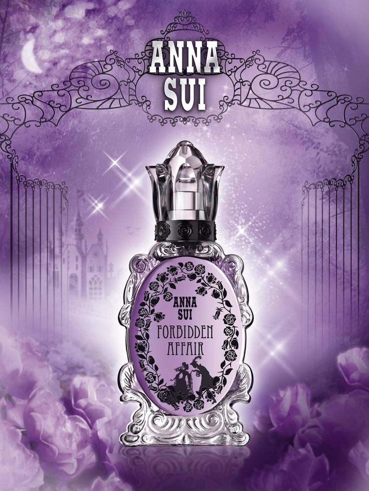 Forbidden Affair Anna Sui Perfume, Makeup Package, Perfume Ad, Perfume Bottle Design, Pretty Perfume Bottles, Beautiful Perfume Bottle, Perfume Design, Beautiful Perfume, Anna Sui