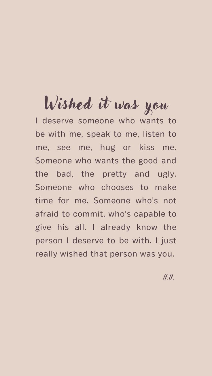 a poem written in black and white with the words, i wish it was you