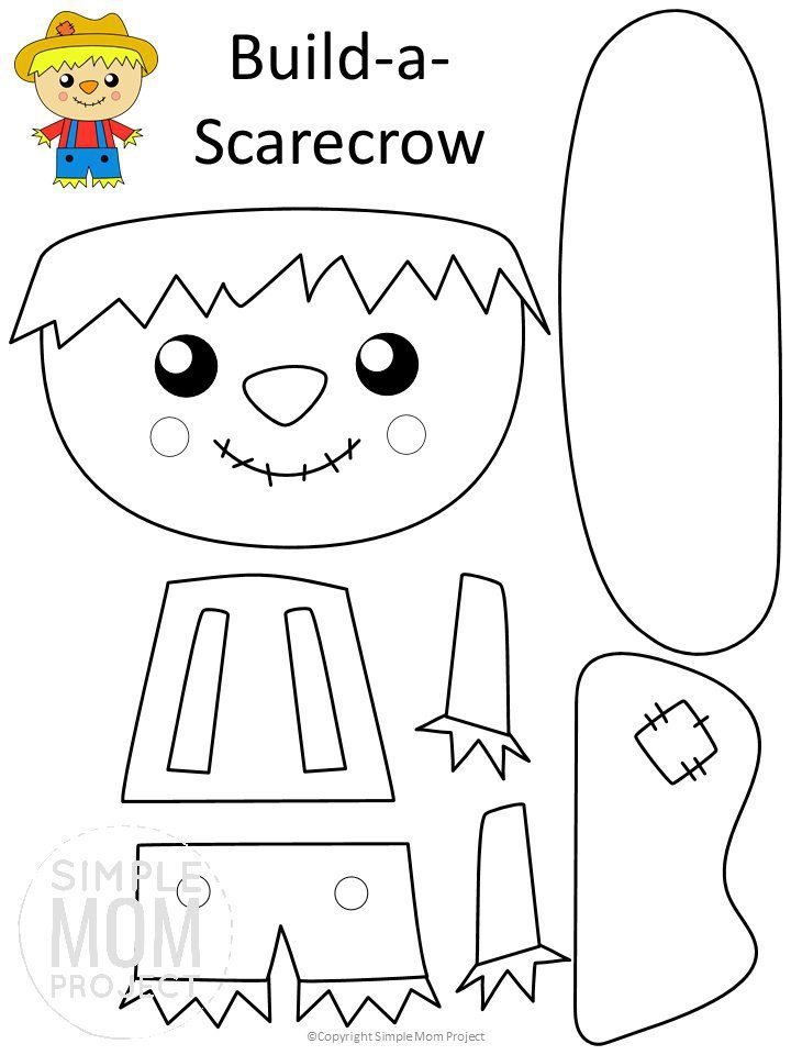 a paper doll with the words build - a scarecrow on it