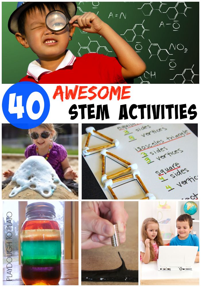 40 Awesome STEM Activities for Kids. Science experiments, math games, engineering activities and technology apps. Marshmallow Shapes, Stem Activities For Kids, Preschool Stem, Stem Ideas, Stem Lesson, Kindergarten Science, Stem Challenges, Preschool Science, Stem Education