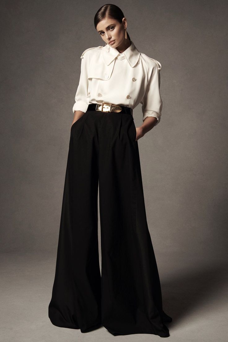 Wide Legged Pants, Mode Tips, Taylor Hill, Mode Casual, Ralph Lauren Collection, Business Outfit, Looks Chic, 가을 패션, Mode Inspiration