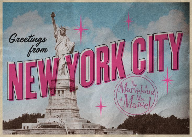 an advertisement for new york city featuring the statue of liberty