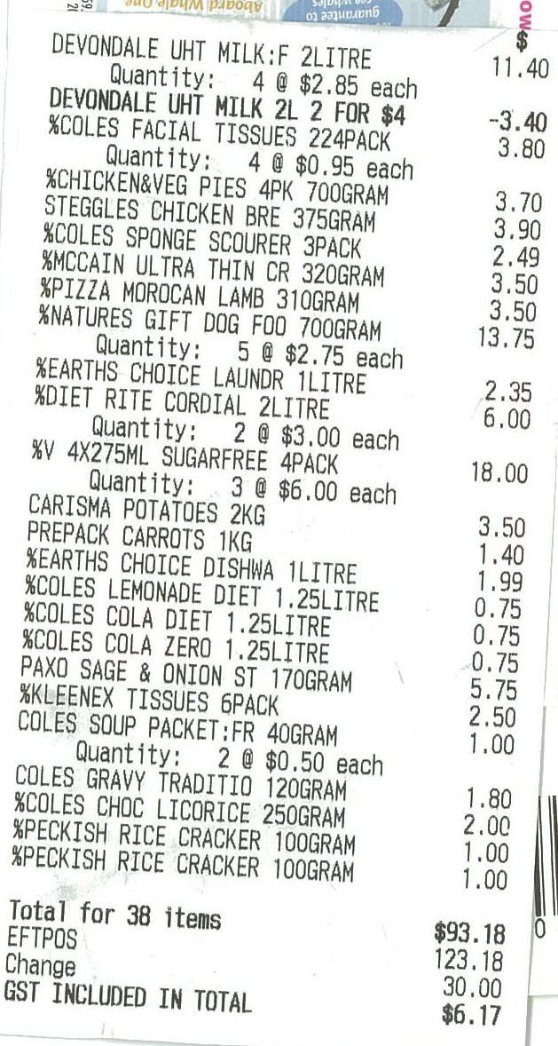 the receipt for an event is shown in black and white, with numbers on it