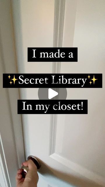 someone is opening the door to their secret library in my closet, and i made a secret library