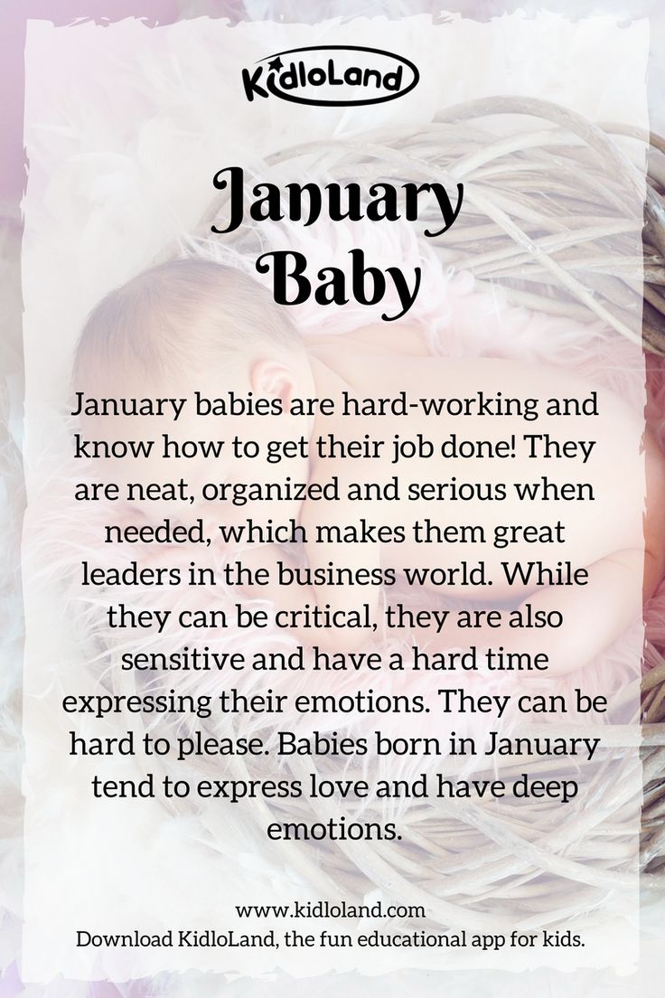 a baby is laying in a basket with the words january baby on it's side