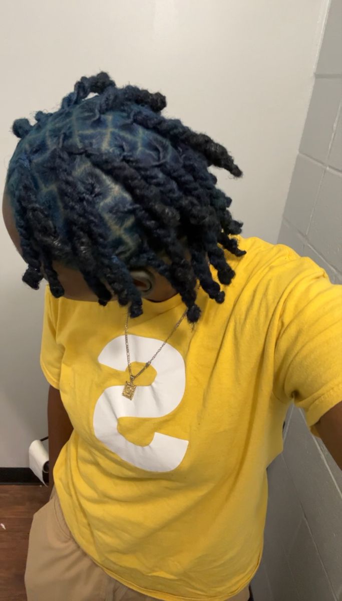 Midnight Blue Locs Black Women, Midnight Blue Locs, Dark Blue Locs, Blue Locs, Locs Color, Loc Colors, Two Strand Twist Hairstyles, Blue Dreads, Cute Dreads