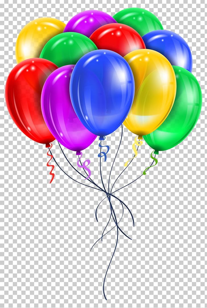 a bunch of colorful balloons flying in the air