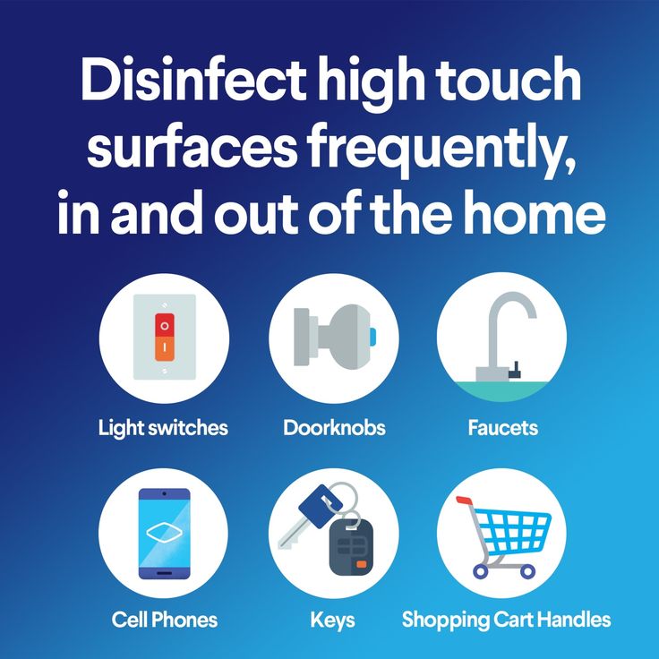 an advertisement for cell phones with the words, disinfect high touch surfaces frequently, in and out of the home