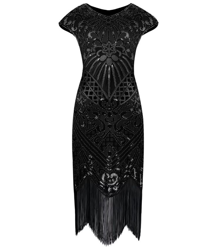 PRICES MAY VARY. High Quality Material-This elegant Great Gatsby-inspired dress for women is made from a blend of polyester and soft mesh fabric. Adorned with fringes, beads, and sequins, it combines comfort with a touch of glamour. Elegant Design-This 1920s cocktail dress showcases a round neckline and cap sleeves. The flowing fringes elegantly cascade past your knees, swaying with each movement to create a beautifully flattering silhouette. Versatile Elegance - Ideal for Great Gatsby-themed pa 20s Inspired Fashion, Gatsby Inspired Dress, 1920's Dress, 20s Costume, Rumba Dance, Great Gatsby Themed Party, Fringed Dress, 1920s Women, Gatsby Themed Party