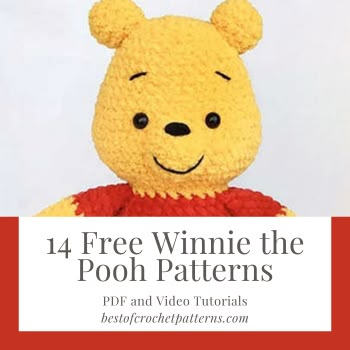 Winnie The Pooh Crochet Patterns Free Hats, Crochet Projects Winnie The Pooh, Pooh Lovey Crochet Pattern, Winnie The Pooh Amigurumi Pattern, Pooh Bear Amigurumi Free Pattern, Crochet Pattern Winnie The Pooh, Crochet Winnie The Pooh Applique, Vintage Winnie The Pooh Crochet Pattern, Piglet Crochet Pattern Free Winnie The Pooh