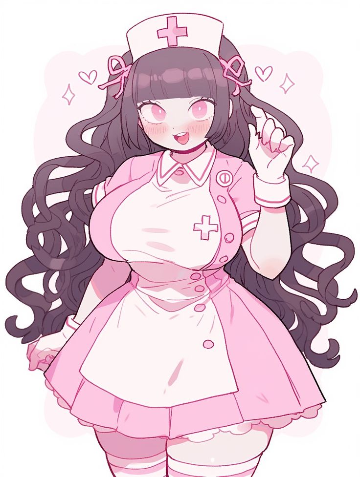 Nurse Oc Art, Nurse Joy Fanart, Nurses Drawing, Goth Peach, Mikan Tsumiki Aesthetic, Mikan Tsumiki Pfp, Mikan Fanart, Pinkerton Weezer, Danganronpa Art Style