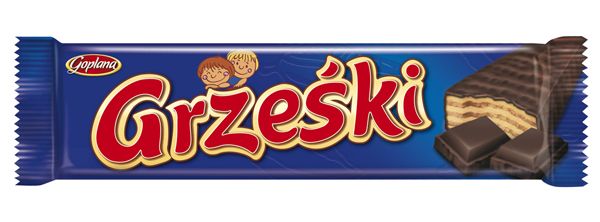 an image of a chocolate bar with the word grzeski on it's wrapper