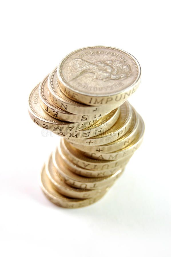 stacks of british pound coins stacked on top of each other royalty images and stock photos