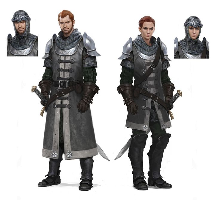 three different views of a man in armor