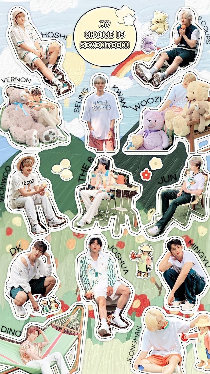 an image of people sitting on the ground with stickers in front of their faces