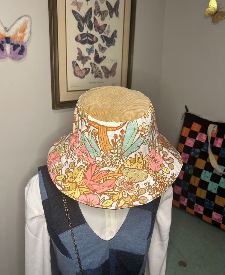 This bucket hat is handmade from scraps and up-cycled fabrics in my stash. Reversible to allow for more style options. Teen / adult woman size. Reversible Bucket Hat, Handmade Hat, Bucket Hats, Cottage Core, Bucket Hat, Caps Hats, Accessories Hats, Bathing Beauties, Cottage