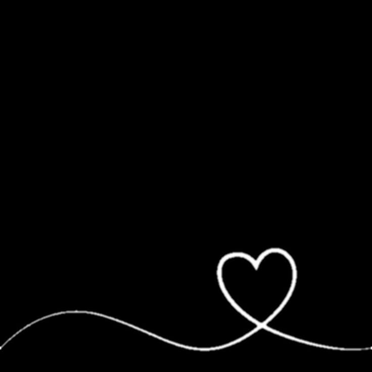 a black background with a white heart on it