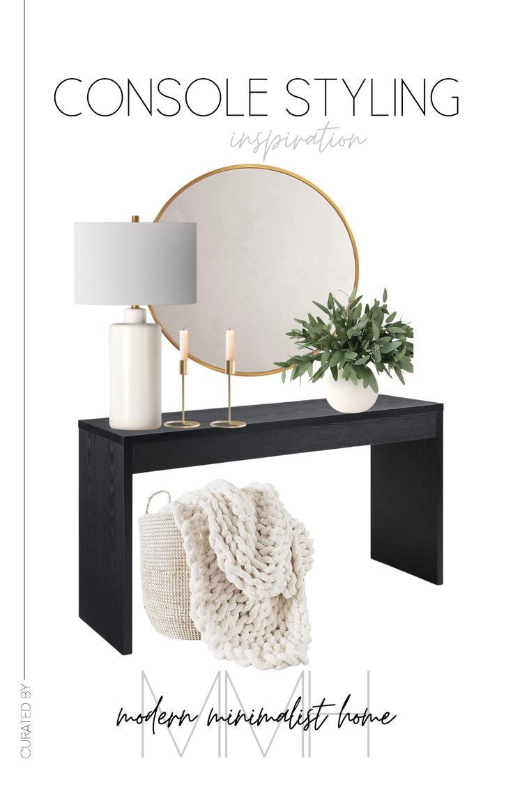 a magazine cover with an image of a mirror, lamp and sweater on top of a table