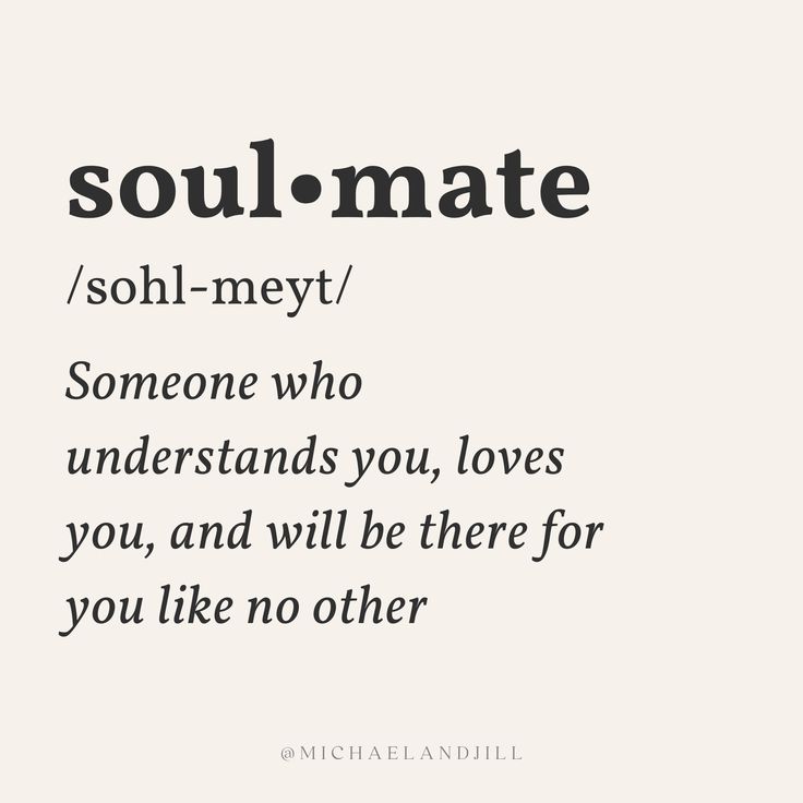 the words soulmate are written in black and white