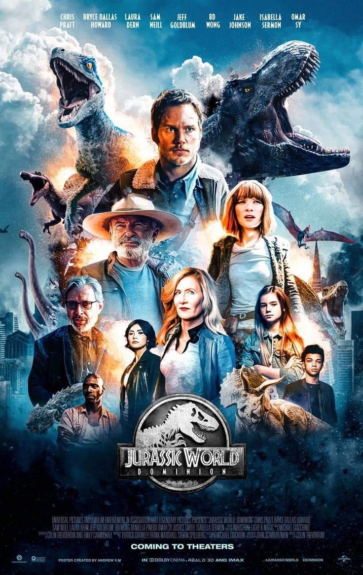 the movie poster for dinosaur world