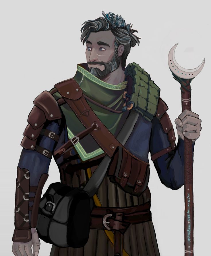 Dnd Druid Male, Dnd Healer, Human Druid Male Dnd, Male Druid Character Art, Dnd Adventurer, Male Ranger Character Art, Fantasy Adventurer, Dnd Paladin, Male Art Reference