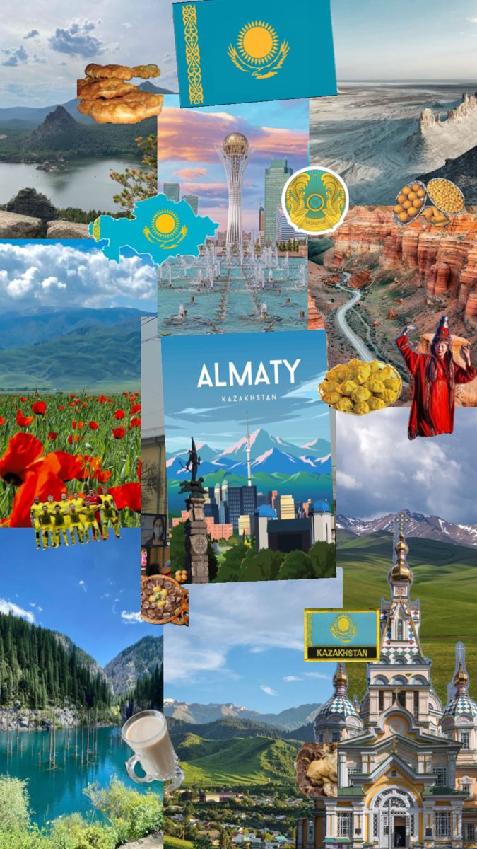 the collage shows many different pictures and things that are all over the world, including mountains