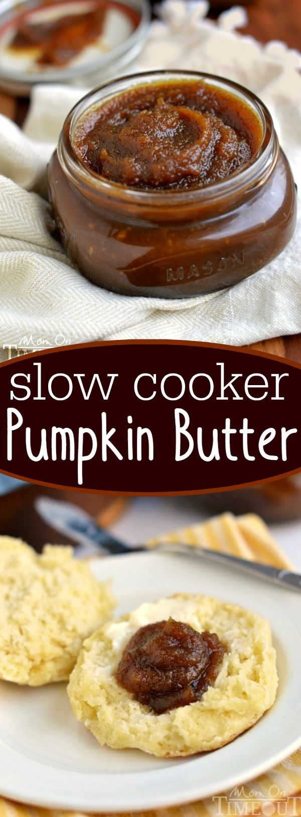 slow cooker pumpkin butter cookies on a plate with the words slow cooker pumpkin butter