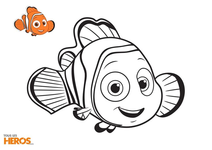 finding nemo from finding the sea coloring pages for kids to print out and color