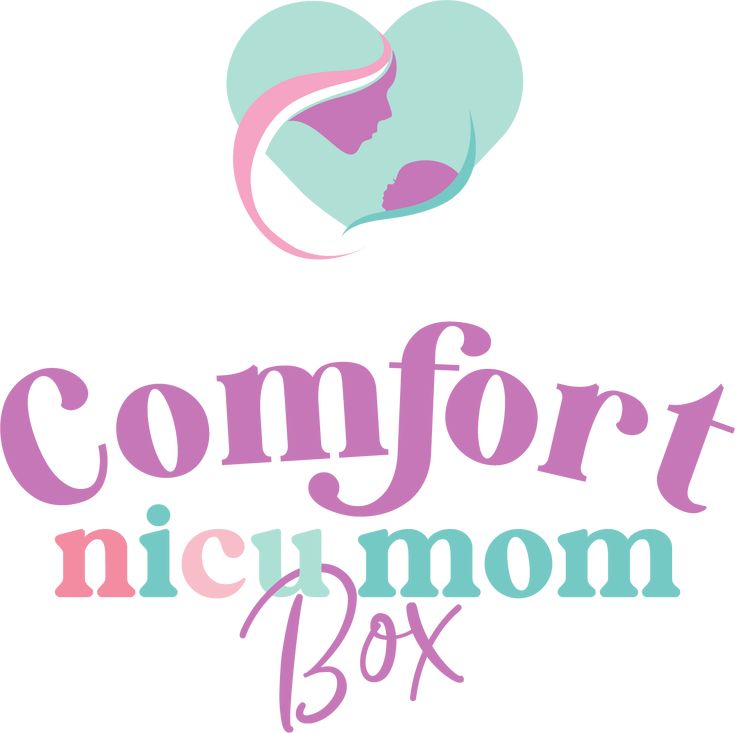 the logo for comfortt nici mom box, with an image of a woman's head