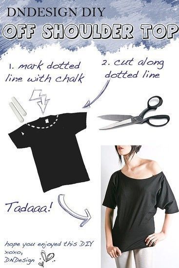 the instructions for how to make an off shoulder top with short sleeves and long legs