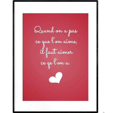 a red and white poster with the words,'quand on a pass ce que