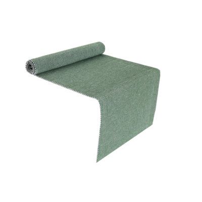 a roll of green fabric on a white background