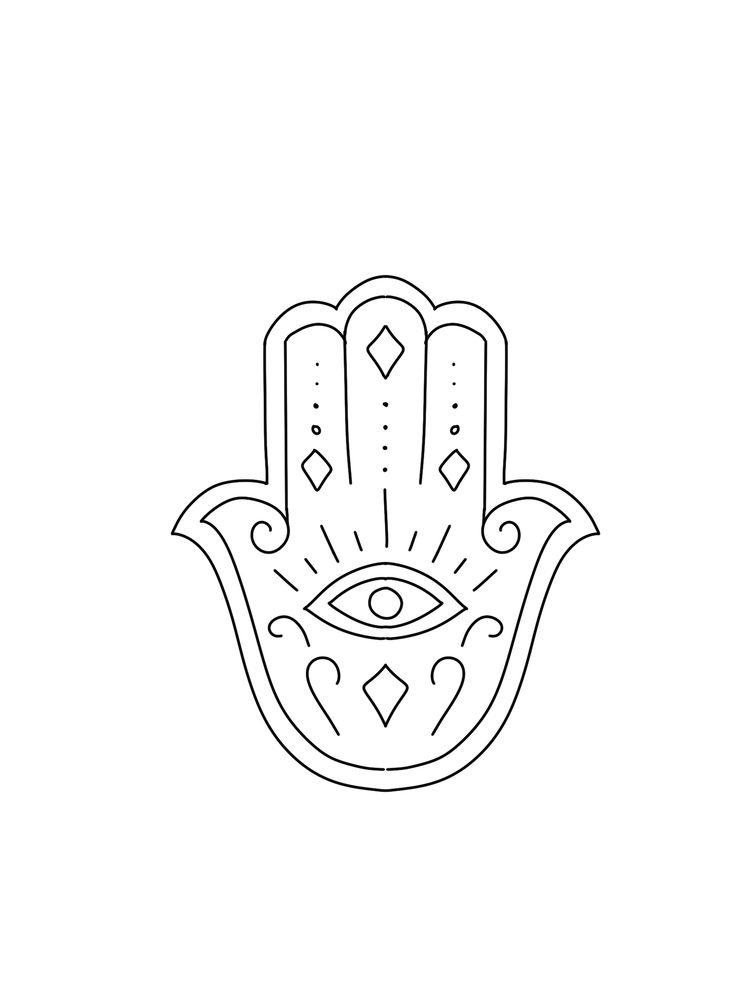 a hamsa with an eye on it