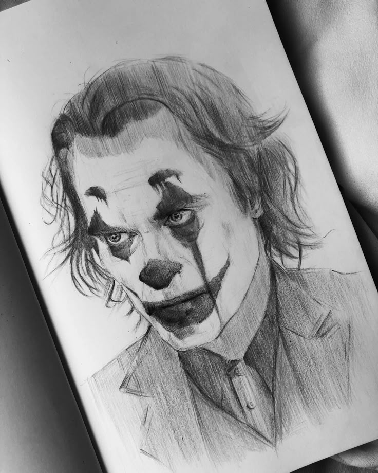 a pencil drawing of the joker