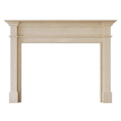 a white fireplace mantel with an arched top