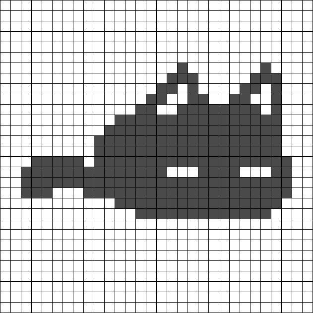 a cross stitch pattern with an image of a black and white cat's head