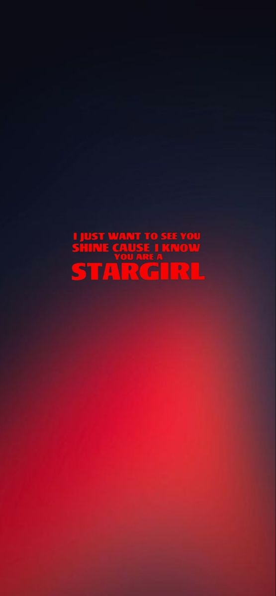 a red and black background with the words stargirl written in red on it's left side