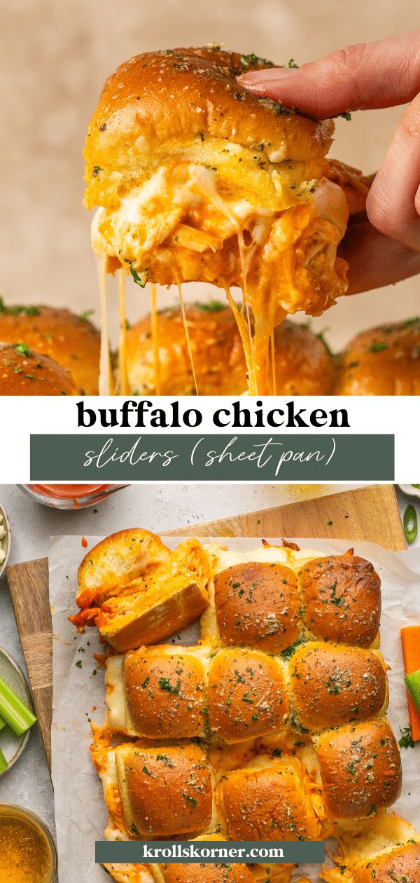 this buffalo chicken sliders recipe is loaded with cheesy potatoes and melted cheese