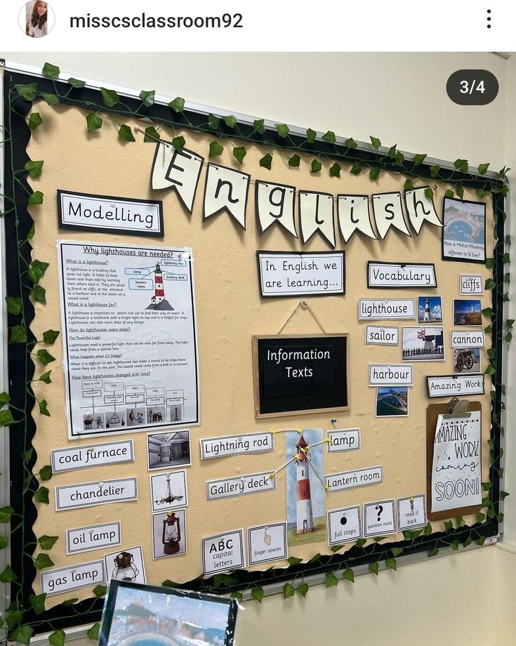 a bulletin board with some writing on it