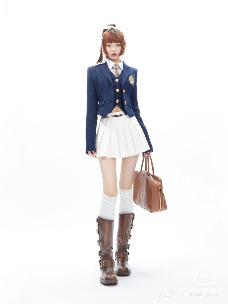 School Uniform Outfits, Tumblr Outfits, Stage Outfits, Office Fashion, School Outfit, Pose Reference, How To Look Pretty, Unique Fashion, High Fashion