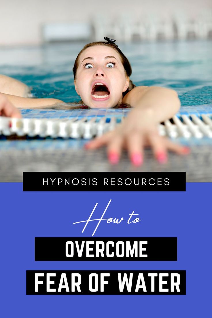 a woman in a swimming pool with the words hypnosis resources how to overcome fear of water